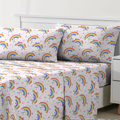 Dream factory unicorn rainbow comforter set best sale